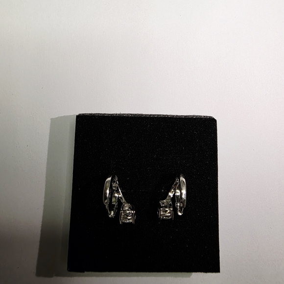 Elegant Silver Stud Earrings - Picture 4 of 6